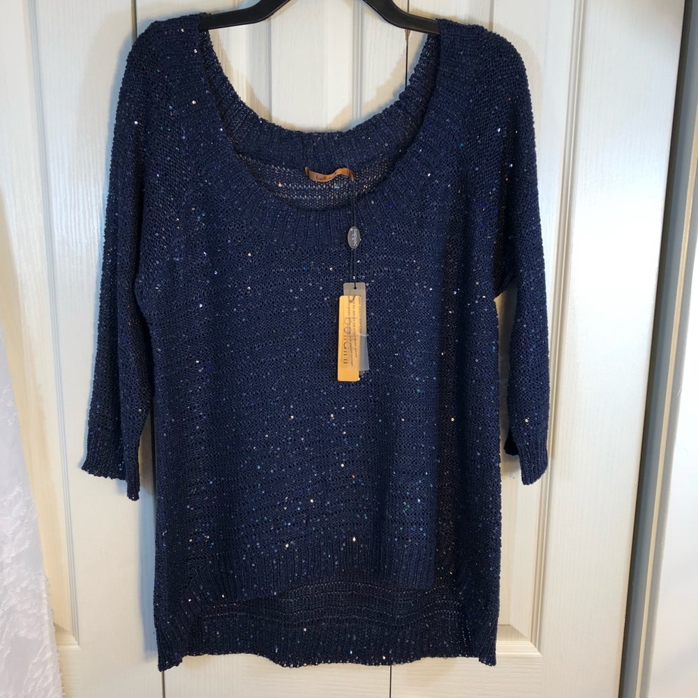 belldini Navy sweater with sequins